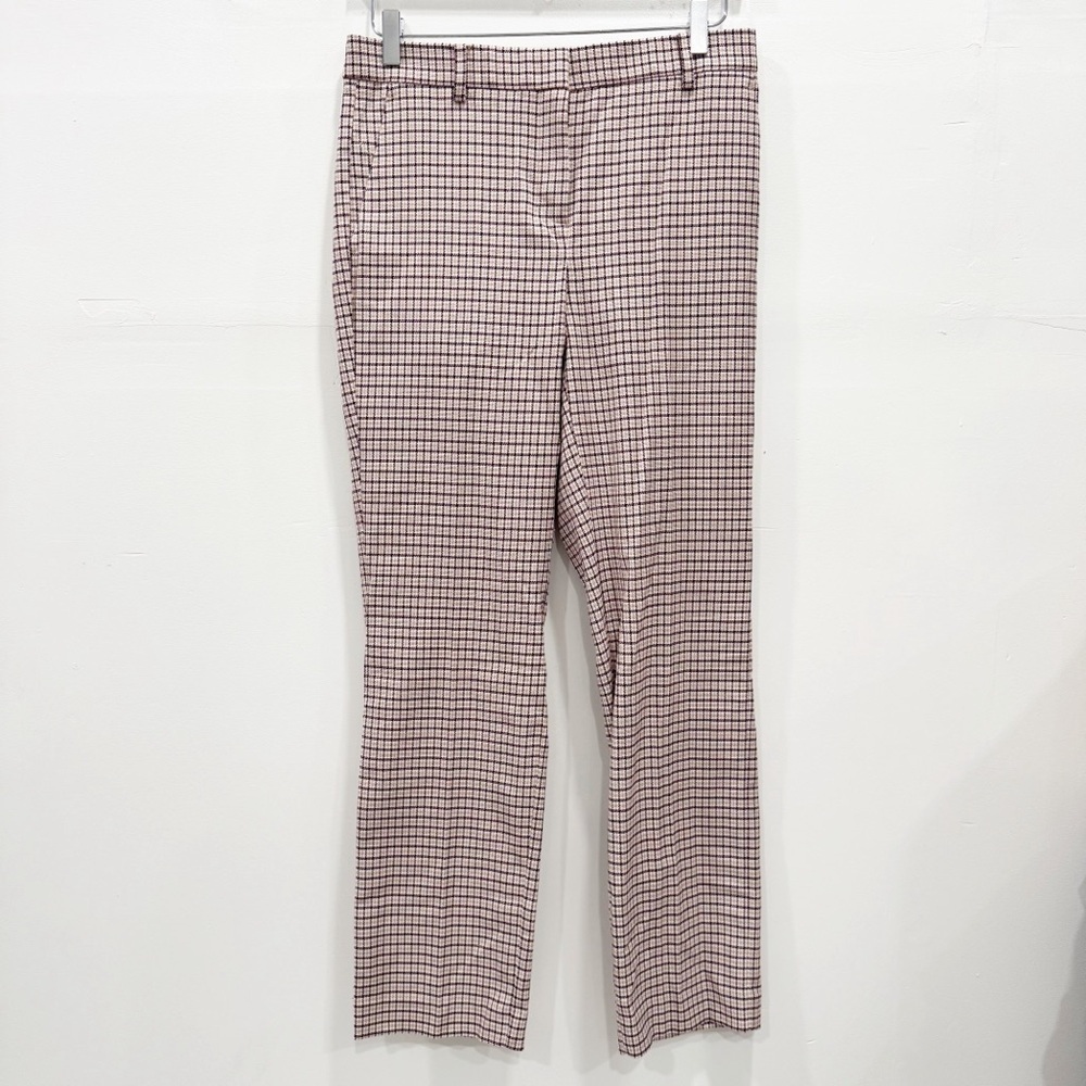 Ann Taylor Straight Tailored Trouser Pants Printed Size 2 Academia